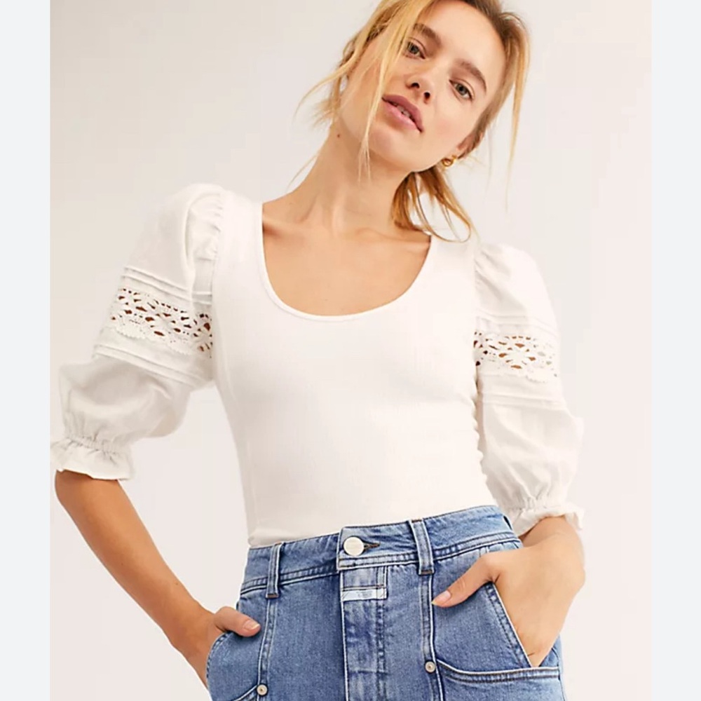 Free People cream top XS